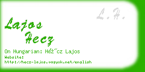 lajos hecz business card